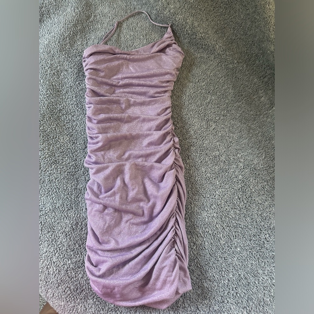 Lucy in the sky purple sparkly dress